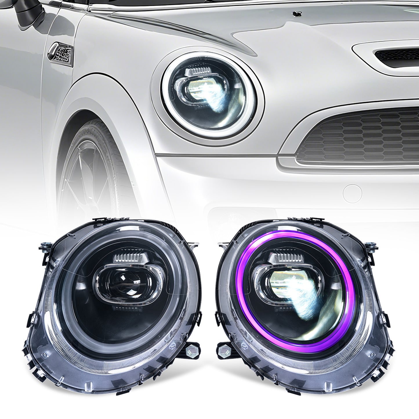 Archaic LED Headlight Assembly For Mini Cooper R55 R56 R57 R58 R59 2007-2015