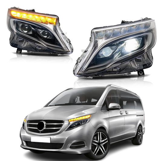 Archaic LED Headlight Assembly For Mercedes-Benz Vito 2016-2020 Sequential Turn Signal