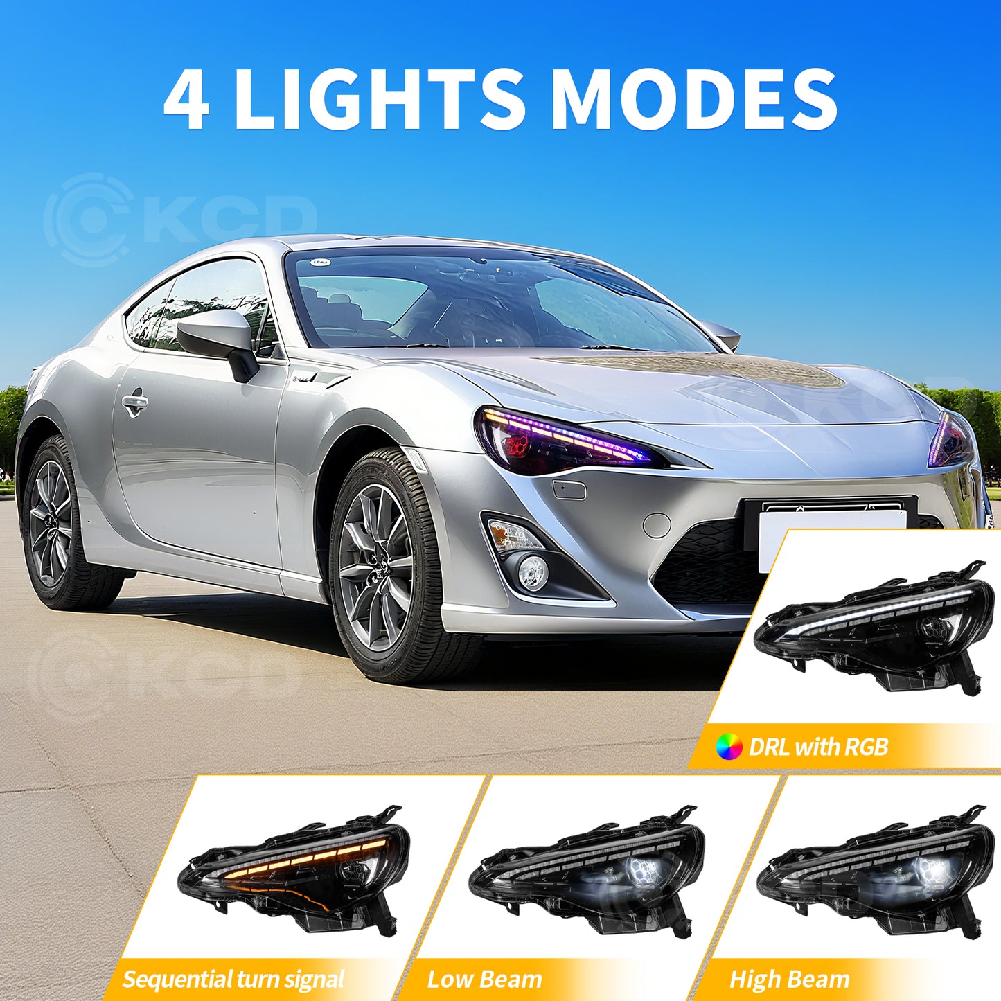 RGB Headlight For 2012-2016 Scion FR-S 2012-2021 Toyota 86 2013-2021 Subaru BRZ