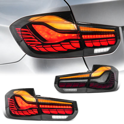 Archaic LED GTS Tail lights for BMW 3 Series F30 F80 M3 2013-2018,with Sequential Turn Signal and Startup Animation