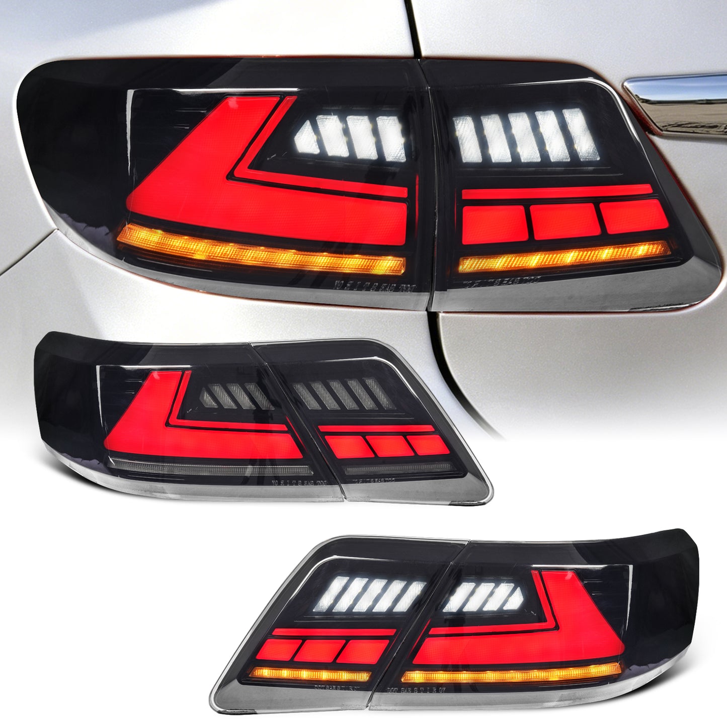 LED Tail Lights for Toyota Camry XV40 2007-2011 Seden CE /LE/SE/XLE,Rear Lamp with Sequential turn signal and Startup Animiation