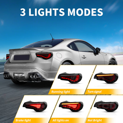 LED Tail Lights For 2012-2021 Toyota 86 Subaru BRZ Scion FR-S,Rear Lamps w/Sequential
