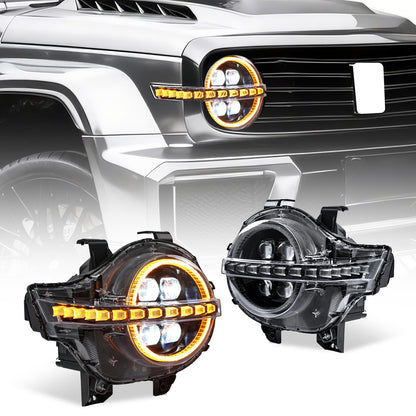 Archaic LED Headlight Assembly For GWM Tank300 2019-2025 White and Yellow DRL