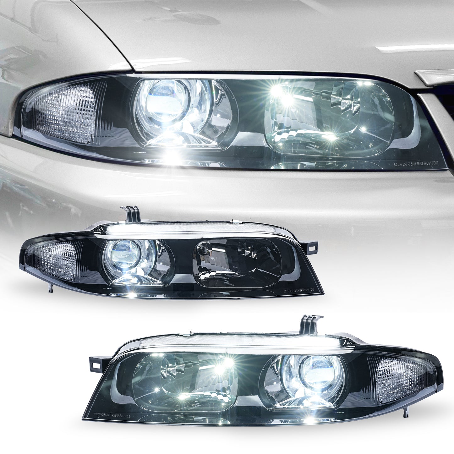 Archaic LED Headlights For Nissan Skyline R33 GTR 1995-1998,w/ Blub