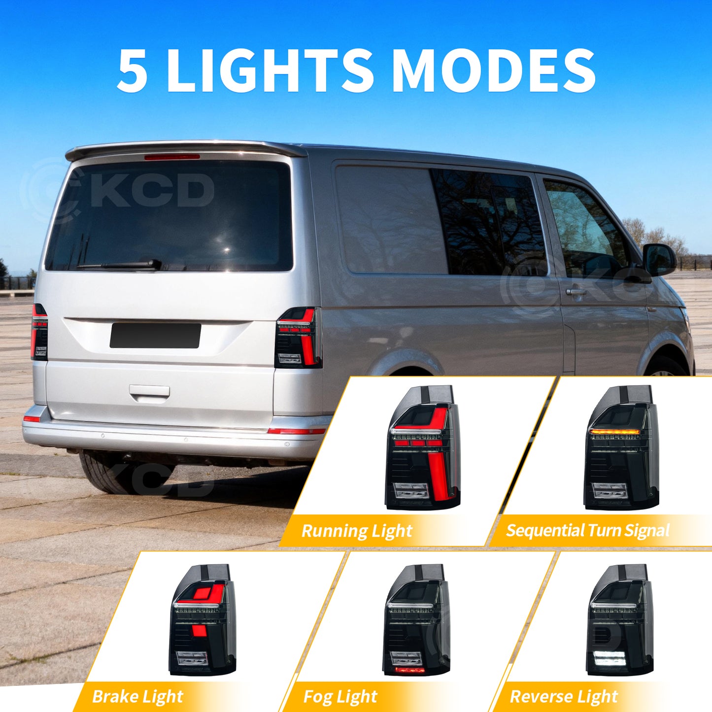 Archaic LED Taillight Assembly For Volkswagen Multivan T6 2016-2019