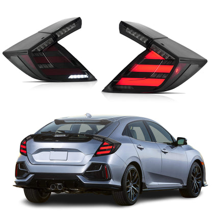 Archaic LED Tail Lights Assembly For 2016-2021 Honda Civic Hatchback & Type R (FK7/FK8) | Dynamic DRL & Sequential Turn Signals