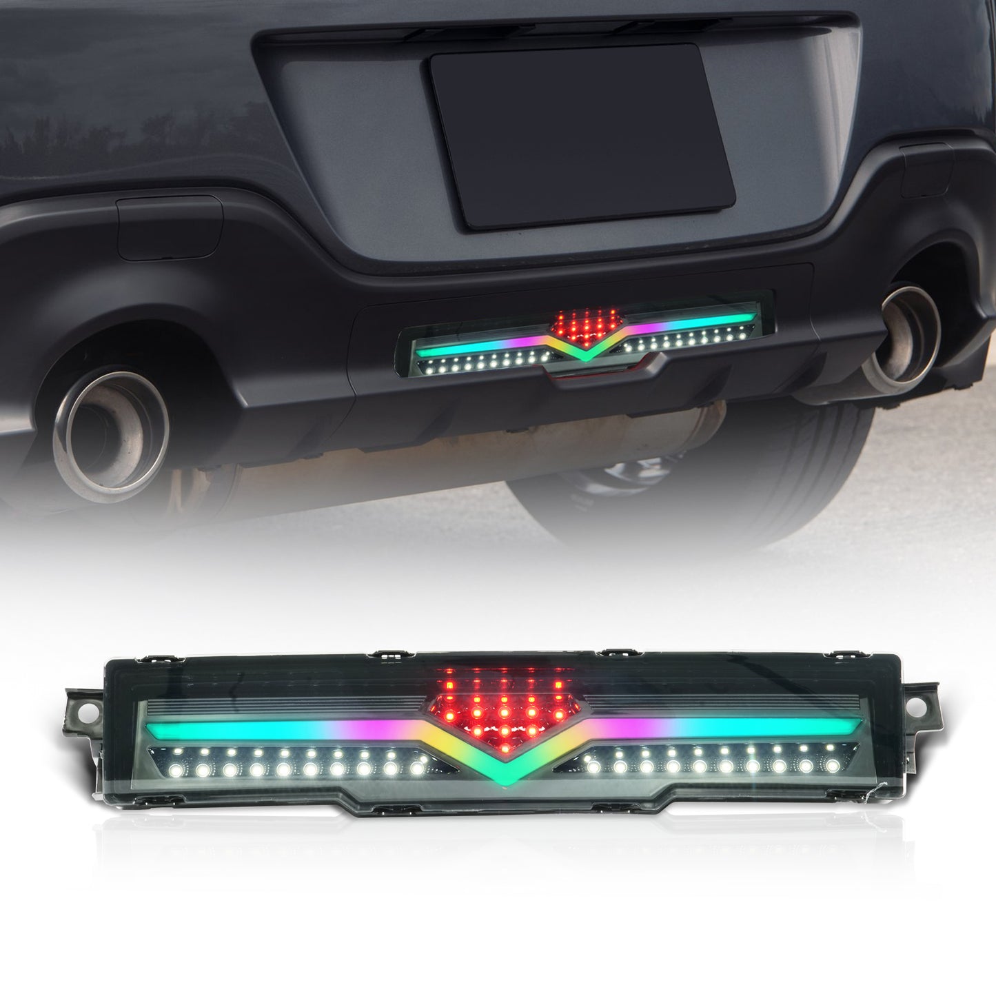 RGB Rear Bumper Lights Compatible with 2021-2025 Toyota GR86 / Subaru BRZ,w/Animation
