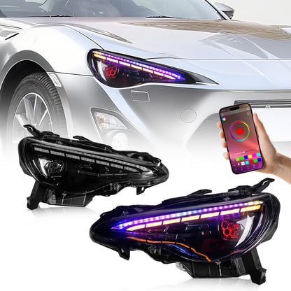 RGB Headlight For 2012-2016 Scion FR-S 2012-2021 Toyota 86 2013-2021 Subaru BRZ