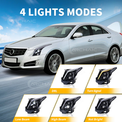 Archaic LED Headlight Assembly For Cadillac ATS 2013-2019