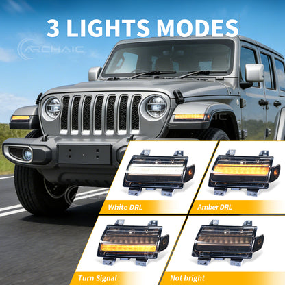 LED Fender Flare Turn Signal Lights for Jeep Wrangler JL Gladiator JT | Sequential Dynamic Amber Marker Lights