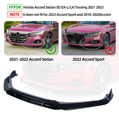 Archaic Front Bumper Lower Lip For 10.5 Gen Honda Accord 2022