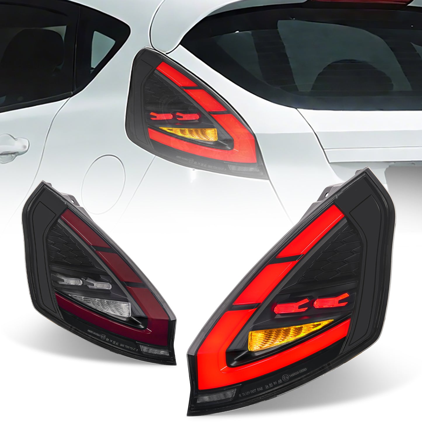 Archaic LED Taillight Assembly For Ford Fiesta Hatchback 2009-2012