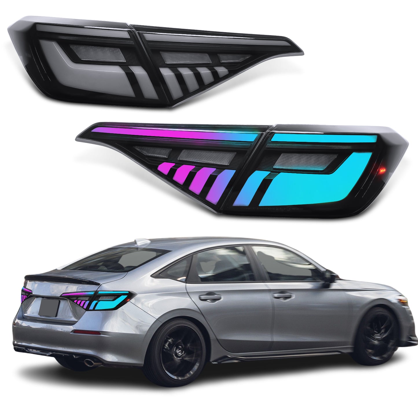 Archaic RGB LED Tail Lights For 11th Gen Honda Civic Sedan 2022-2025