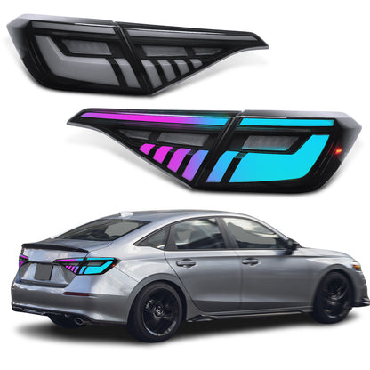 Archaic RGB LED Tail Lights For 11th Gen Honda Civic Sedan 2022-2025