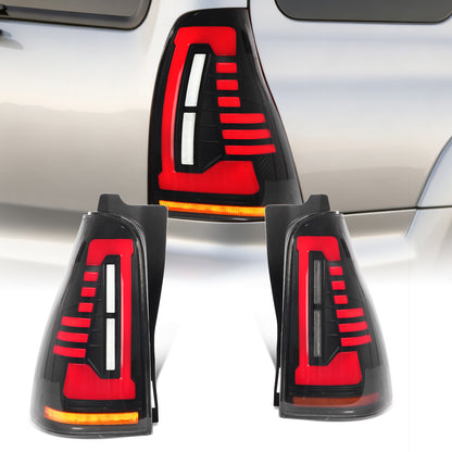 Pair LED Tail Lights For 2003-2009 4th Gen Toyota 4Runner,Rear Lamps with Startup Animation and Sequential Turn Signal