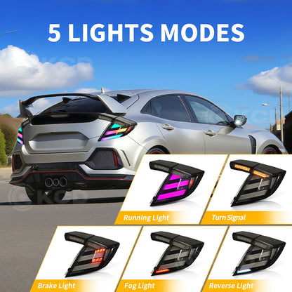 Archaic LED Tail Lights For 10th Gen Honda Civic 2016-2021  RGB Startup Animation