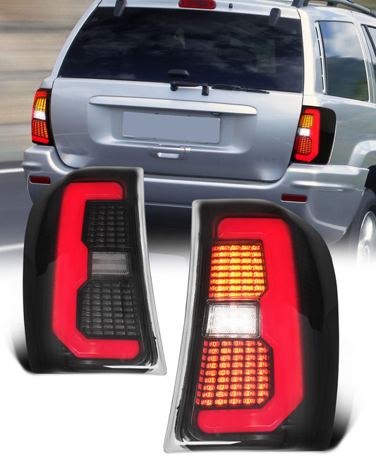 Archaic Smoked LED Tail Lights for Jeep Grand Cherokee WJ 1999–2004