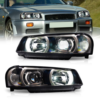 Archaic Projector LED Headlights | Nissan Skyline R34 1998–2002