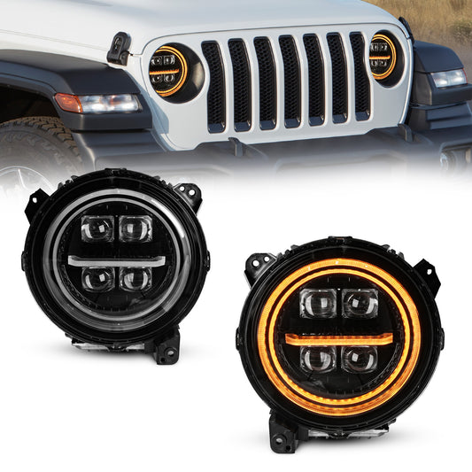LED Projector Headlights for Jeep Wrangler JL/JLU & Gladiator JT | App-Controlled