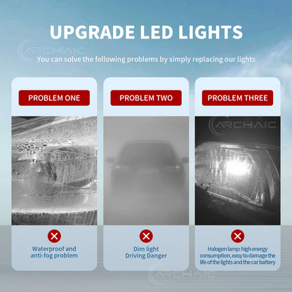 Archaic Smoked LED Tail Lights for Toyota Land Cruiser Prado LC250 2025–Up