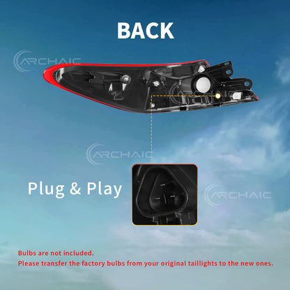 Archaic LED Tail Lights Assembly For Toyota Camry XLE/XSE/TRD 2025
