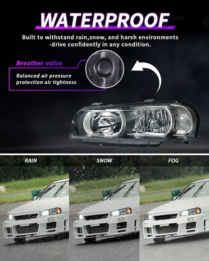 Archaic OE-Style Halogen Headlight Assembly For Nissan Skyline R34 GT-R GTT 1998-2002