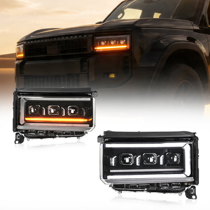 Archaic Flat-Beam RGB Full LED Headlights for Toyota Land Cruiser LC250 2025-up
