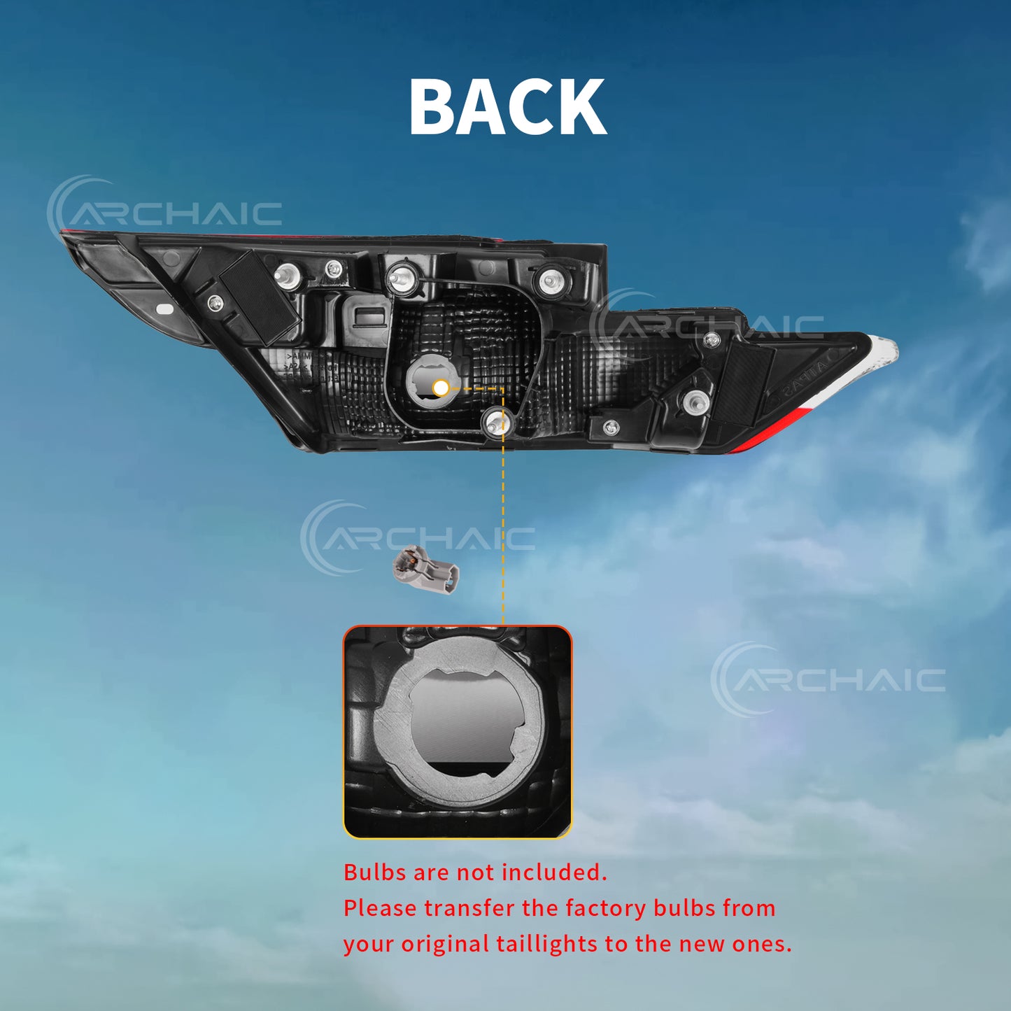 Archaic LED Tail Lights Assembly For Toyota Camry LE SE TRD 2025