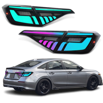 Archaic RGB LED Tail Lights For 11th Gen Honda Civic Sedan 2022-2025