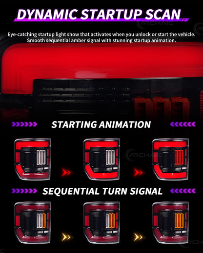 "Bold Rear Signature" Smoked LED Tail Lights for Jeep Gladiator JT 2020–2026