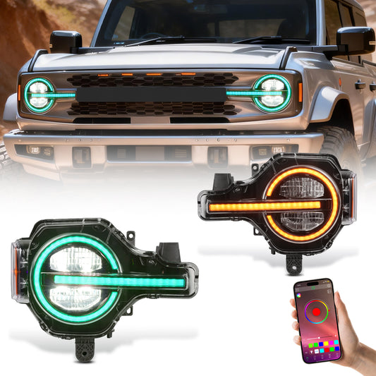 Startanimation für ältere LED-Scheinwerfer für Ford Bronco 2021-2025