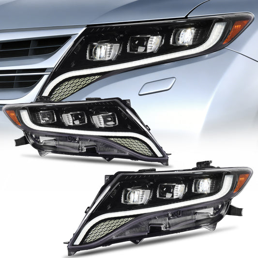 Pair Projector LED Headlight For 2009-2016 Toyota Venza AV10 Headlamp with Startup Animation and Sequential Turn Signal