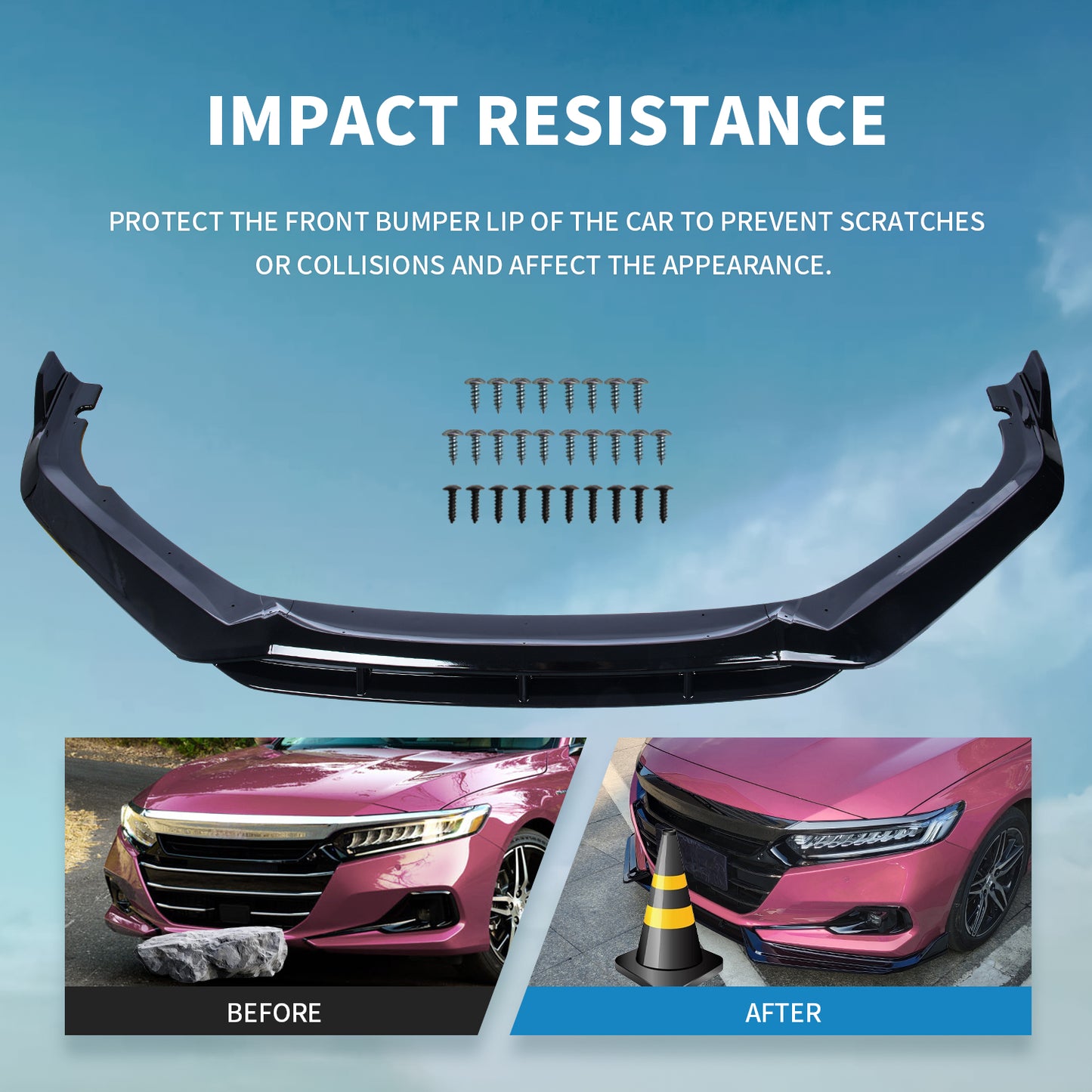 Archaic Front Bumper Lower Lip For 10.5 Gen Honda Accord 2022