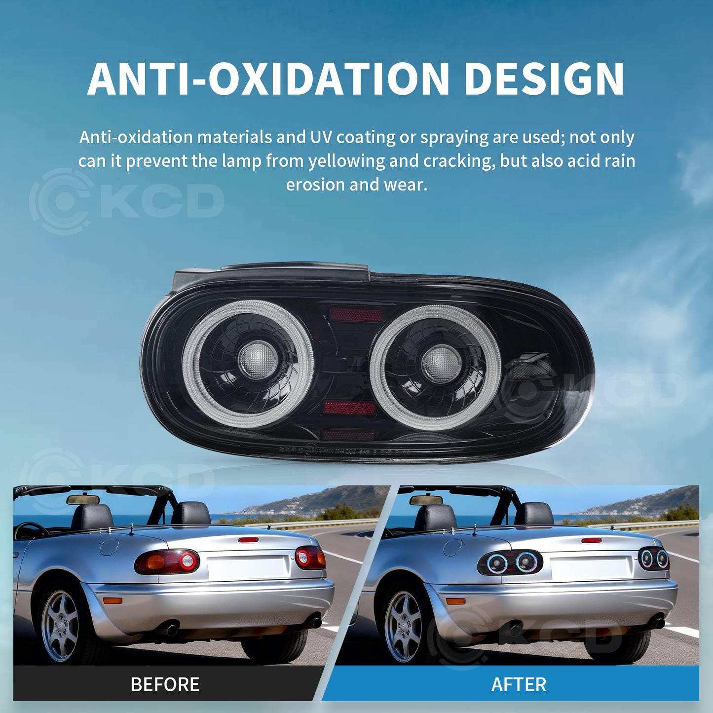 Archaic LED Tail Lights Assembly For Mazda MX-5 Miata NA 1990-1997 RGB Startup Animation
