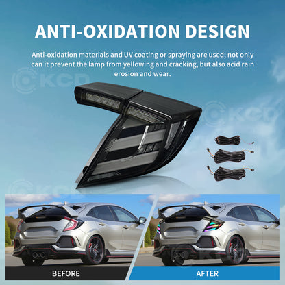 Archaic LED Tail Lights For 10th Gen Honda Civic 2016-2021  RGB Startup Animation