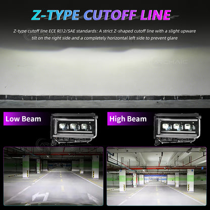 Archaic Flat-Beam RGB Full LED Headlights for Toyota Land Cruiser LC250 2025-up