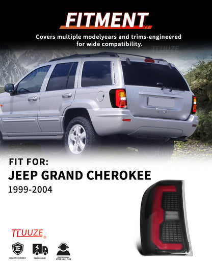 Archaic Smoked LED Tail Lights for Jeep Grand Cherokee WJ 1999–2004