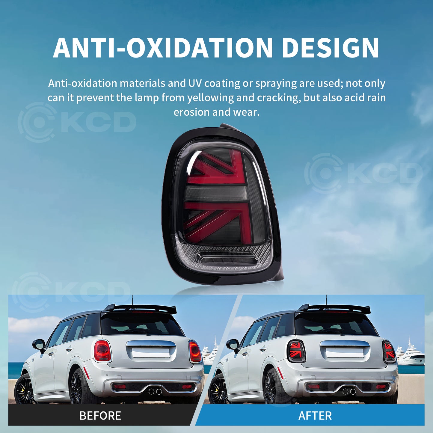 Archaic LED Taillight Assembly For Mini Cooper F55 F56 F57 2014-2024 Sequential Turn Signal