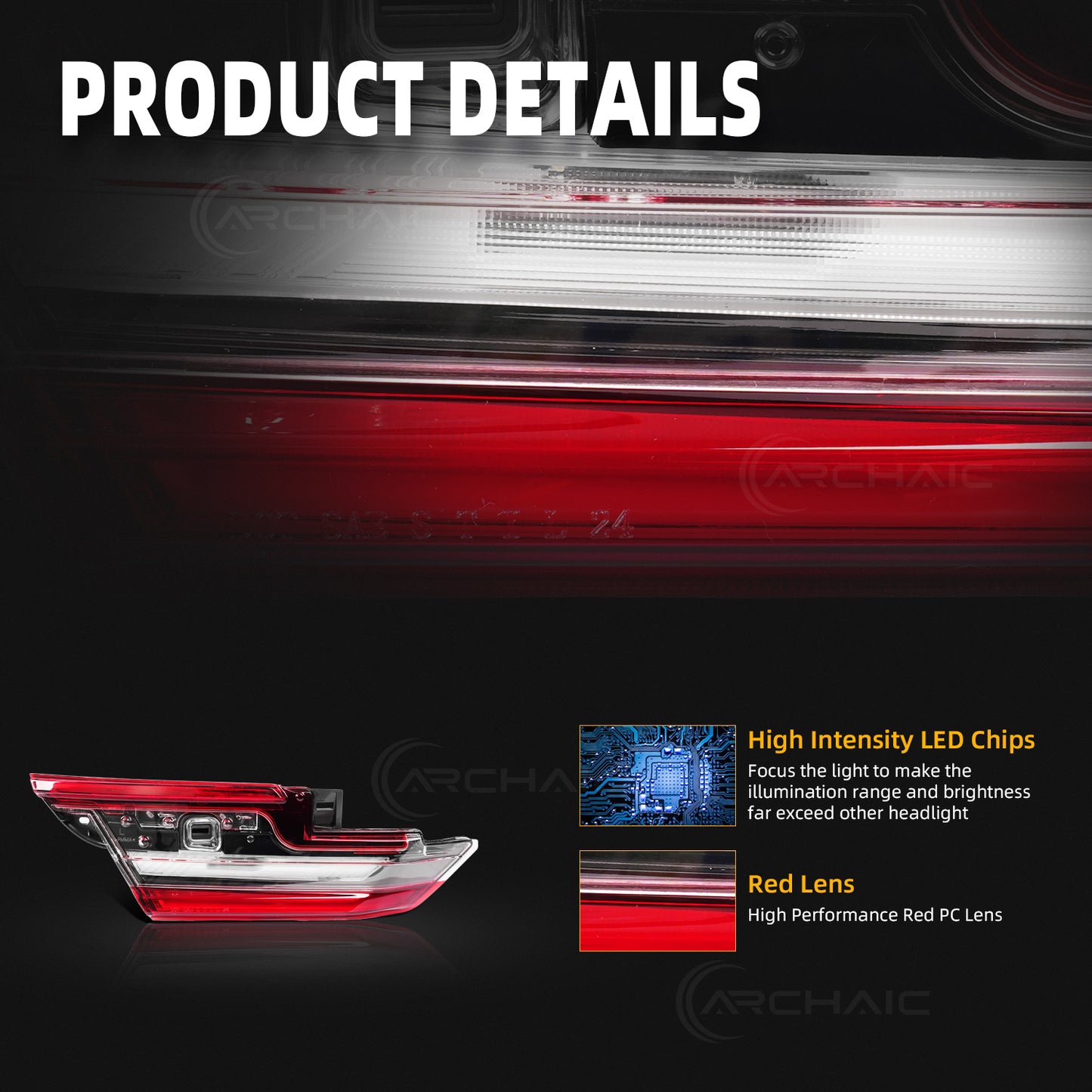 Archaic LED Tail Lights Assembly For Toyota Camry Hybrid XLE 2025