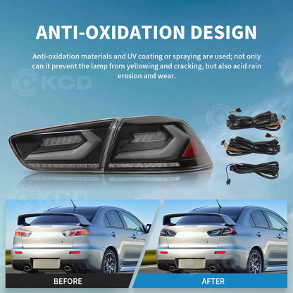LED RGB Tail Lights for Mitsubishi Lancer & EVO X 2008-2020,Corvette Style Design