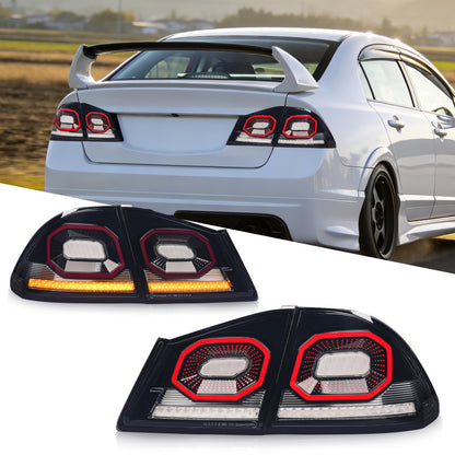 Archaic Diamond LED Tail Lights for Honda Civic FD2 2007–2010