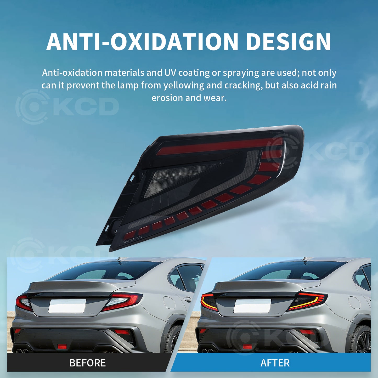 LED Tail Lights for Subaru WRX VB 2022–2026 | Dynamic Startup Animation & Sequential Turn Signals