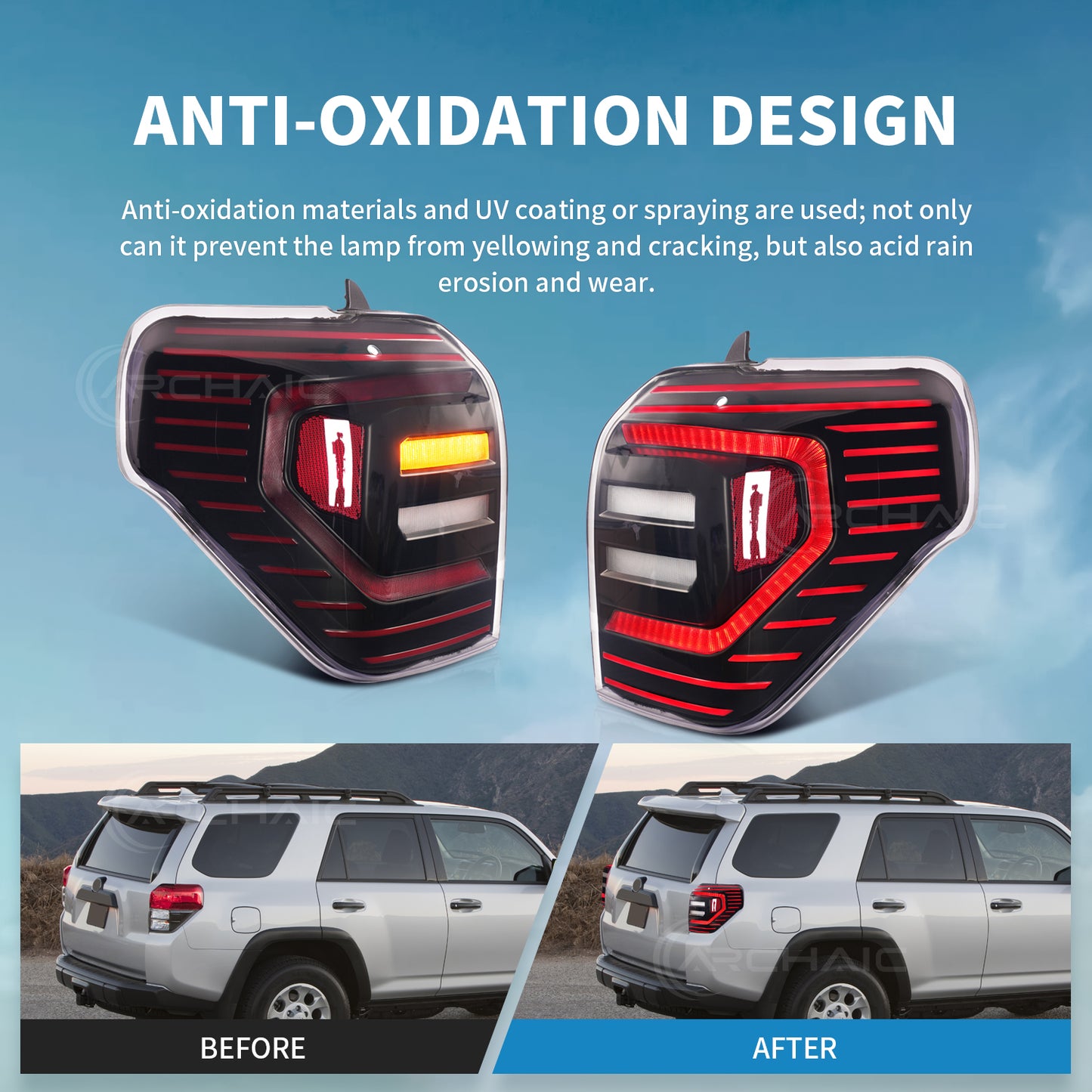 LED Tail Lights for Toyota 4Runner 2010-2024 | Smoke Lens Sequential Turn Signal | Plug & Play
