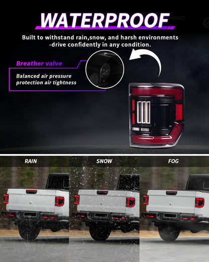"Bold Rear Signature" Smoked LED Tail Lights for Jeep Gladiator JT 2020–2026