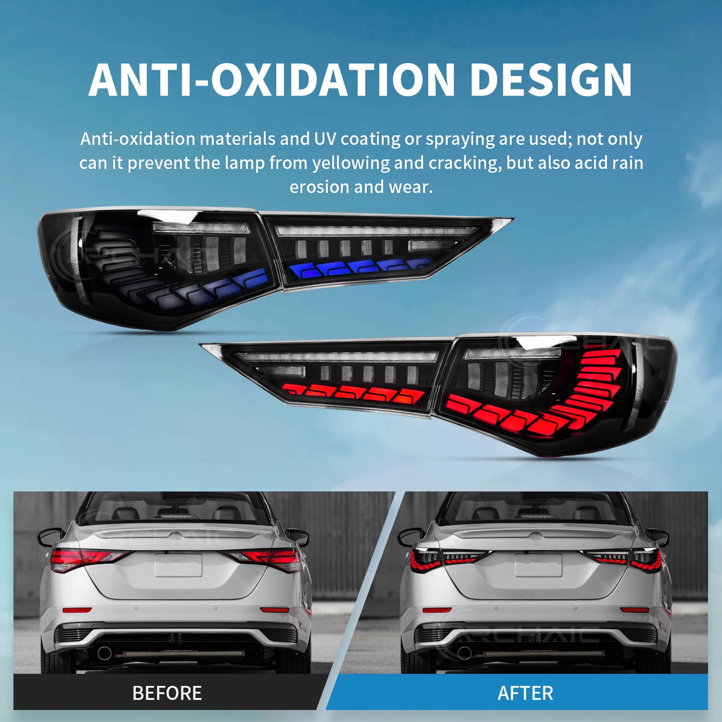 Archaic LED Taillight Assembly For Nissan Sentra 2020-2022
