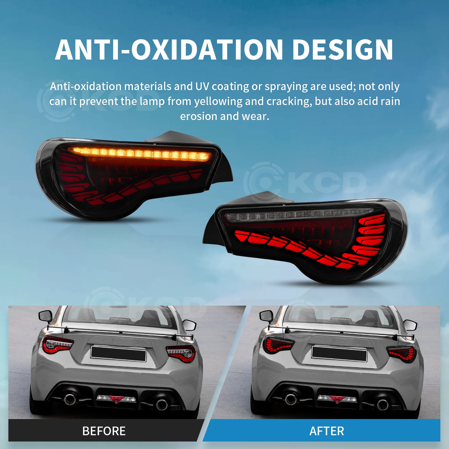 LED Tail Lights For 2012-2021 Toyota 86 Subaru BRZ Scion FR-S,Rear Lamps w/Sequential