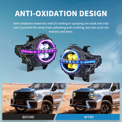 Archaic LED Headlight Assembly For GWM Tank 300 2019-2025 RGB DRL