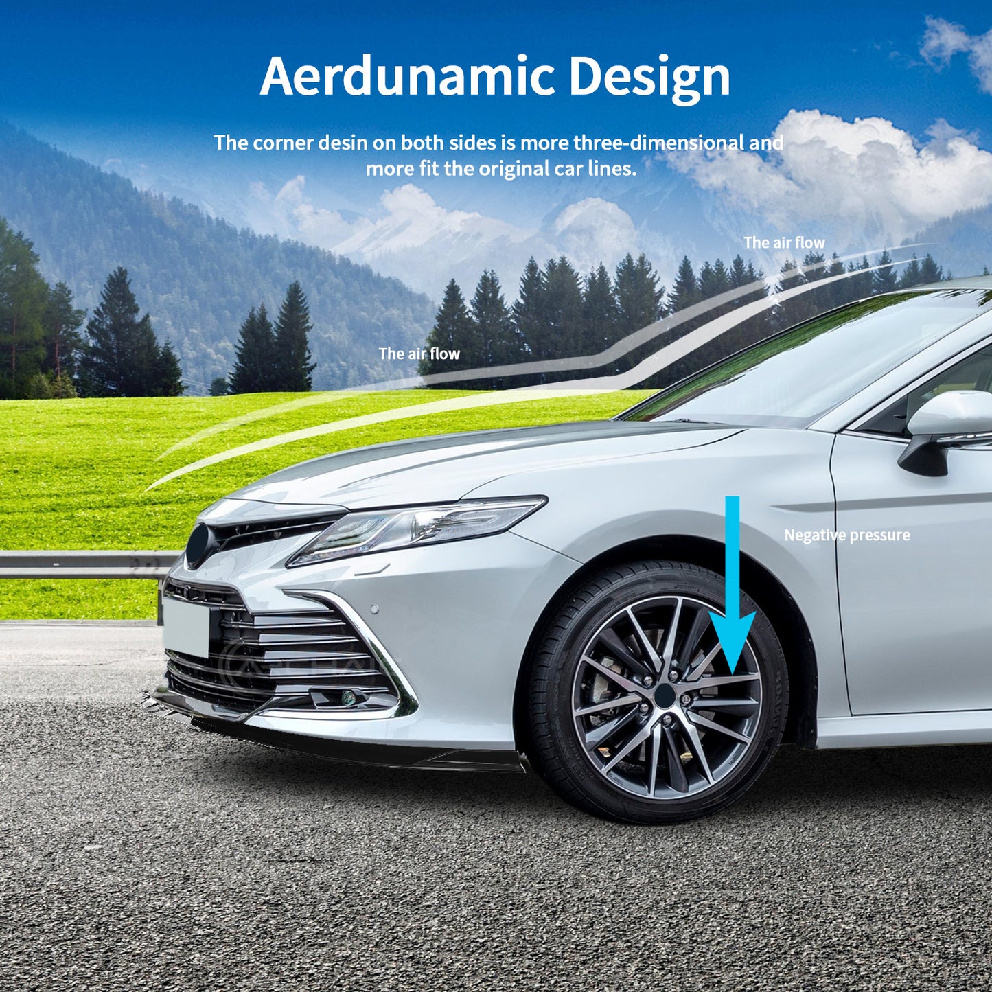 Archaic Front Bumper Lower Lip For Toyota Camry XSE XLE 2022
