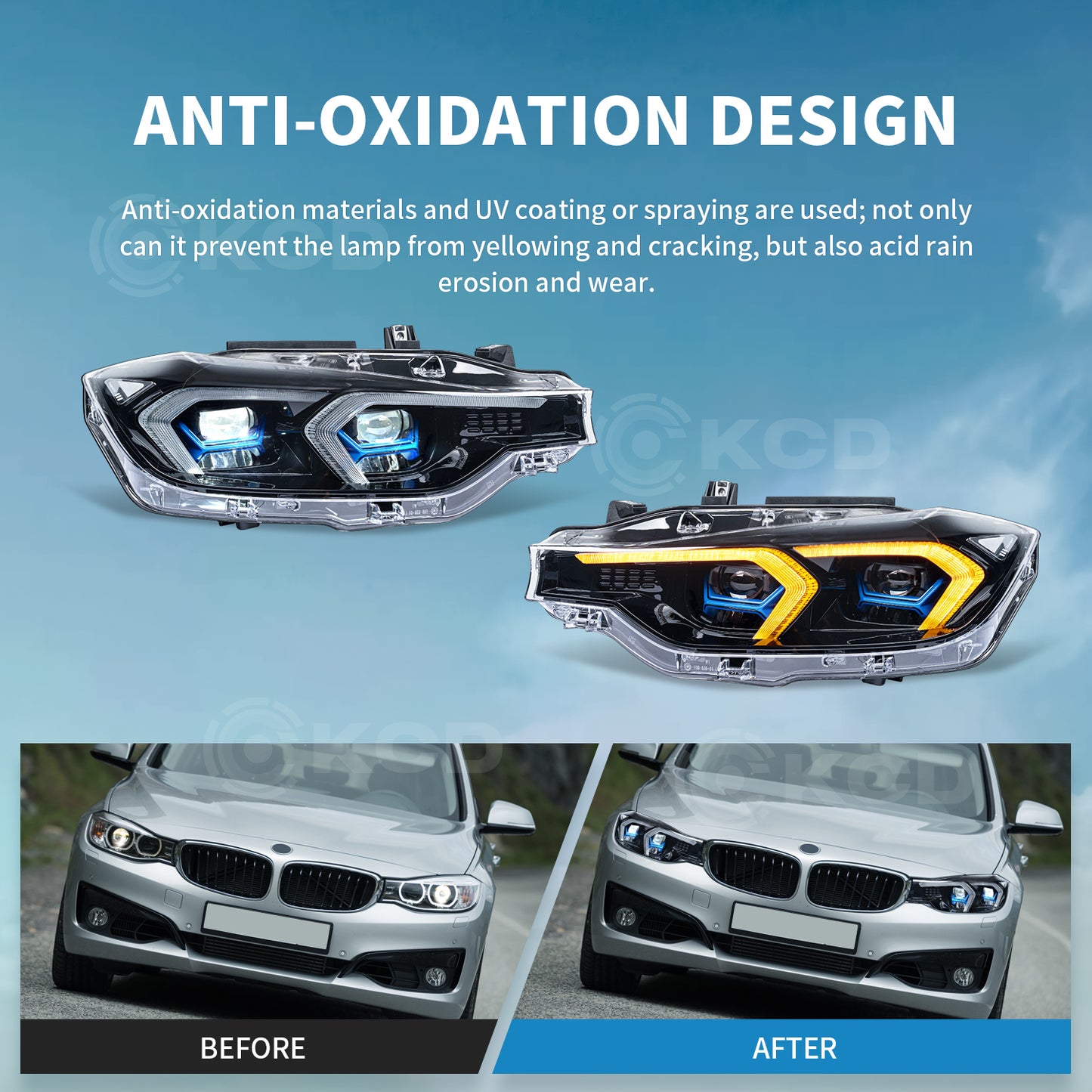 Archaic LED Headlight Assembly For BMW 3 Series F30 F35 2013-2022