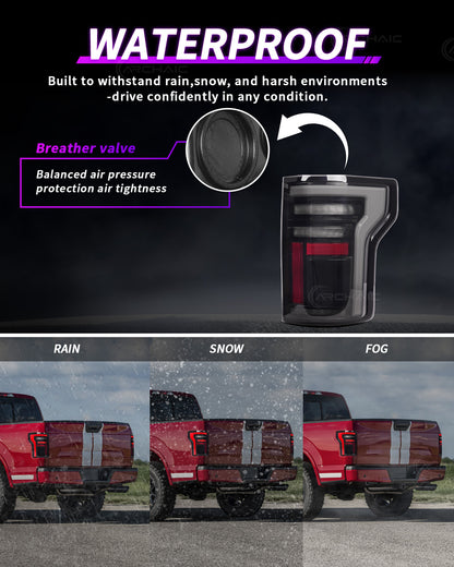 Archaic LED Tail Lights for Ford F-150 2015–2020 & Raptor 2017–2020